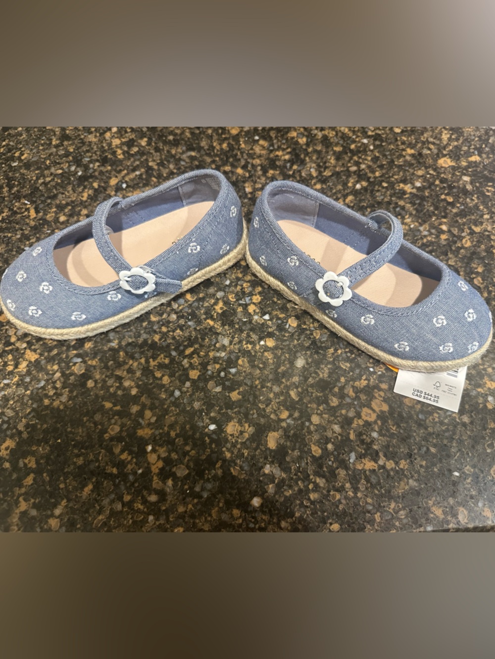 Gymboree Denim Blue Floral Mary Jane Shoes - Picture 9 of 10